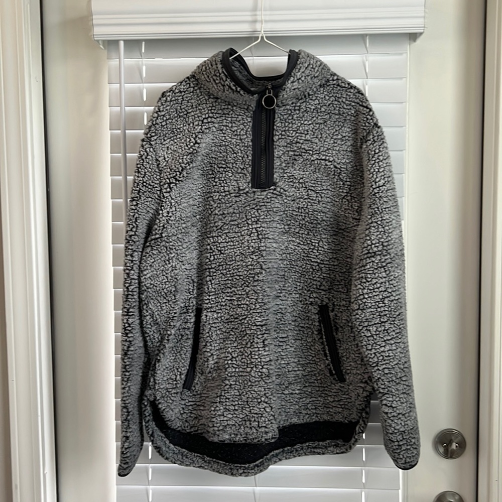 Grey Sherpa Hoodie XL